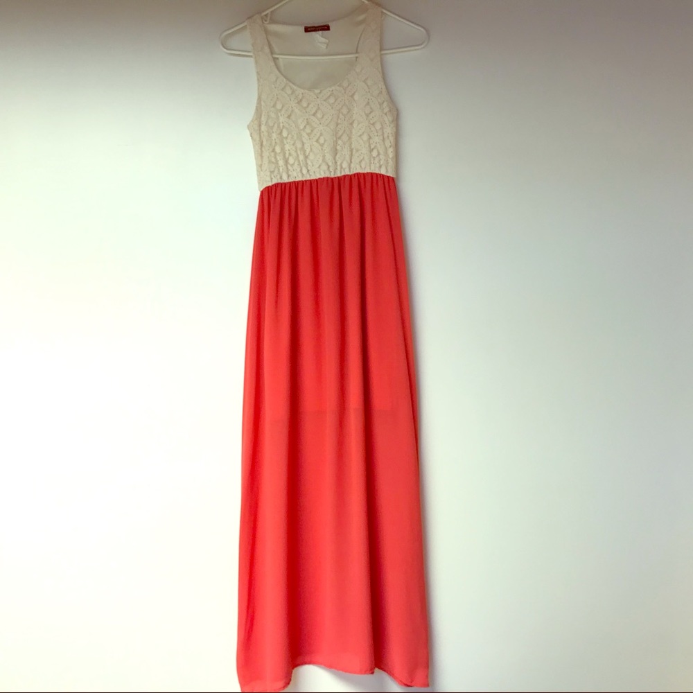 White and orange sleeveless dress Size XS